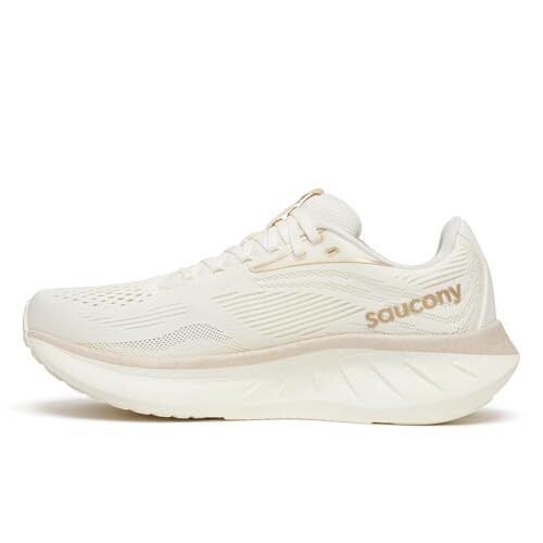 Saucony Women's Ride 18 Sneaker, Vanilla, 5